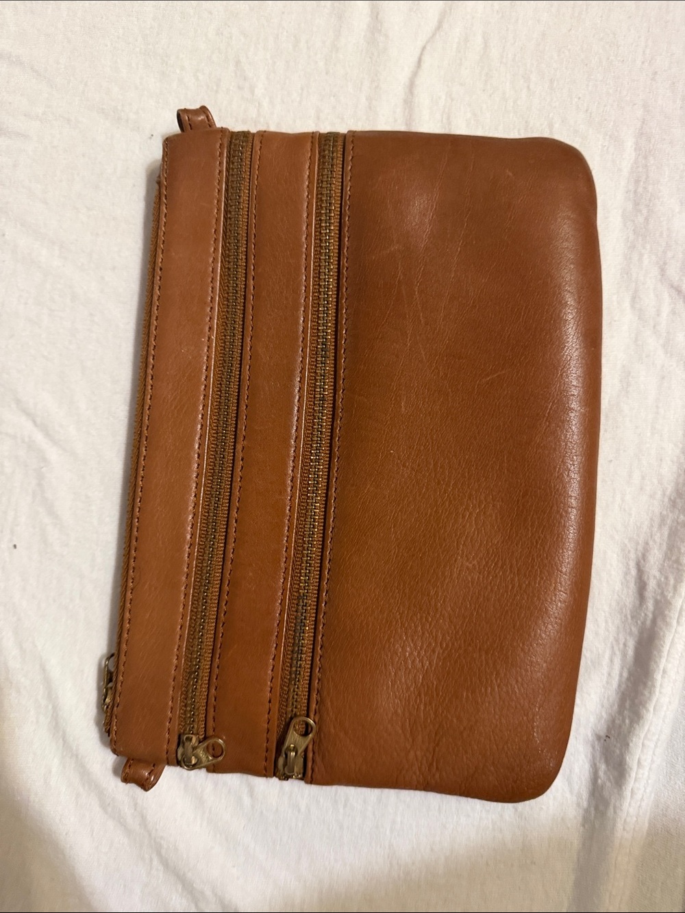 Vintage Brown Leather Travel Wallet Pouch